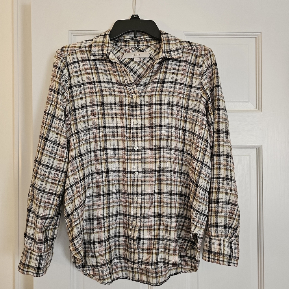 LOFT Plaid Everyday Shirt